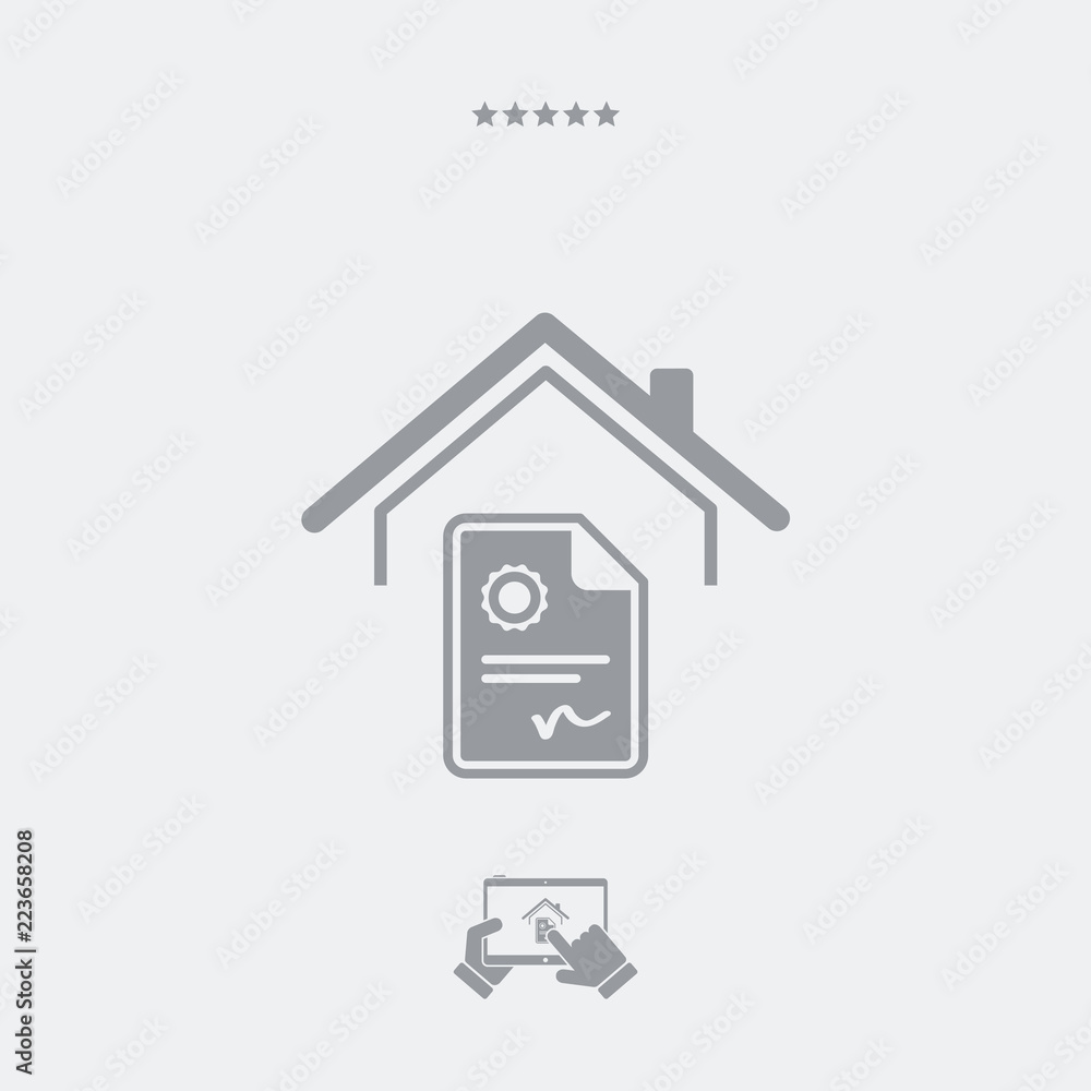 Home contract - Vector web icon