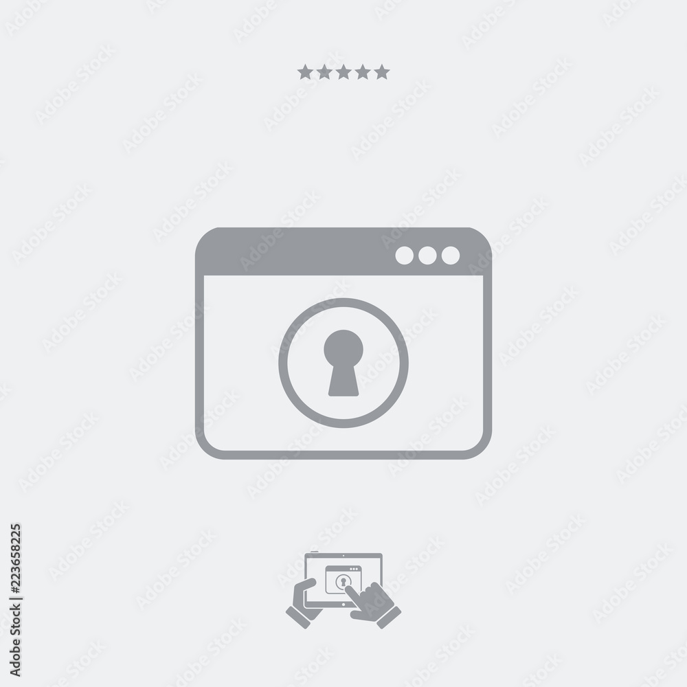 Protected access - Vector web icon Protected access - Vector web icon