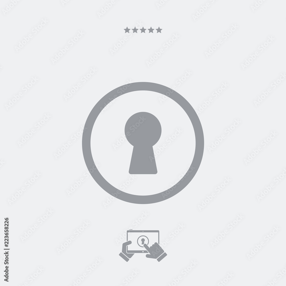Protected access - Vector web icon Protected access - Vector web icon