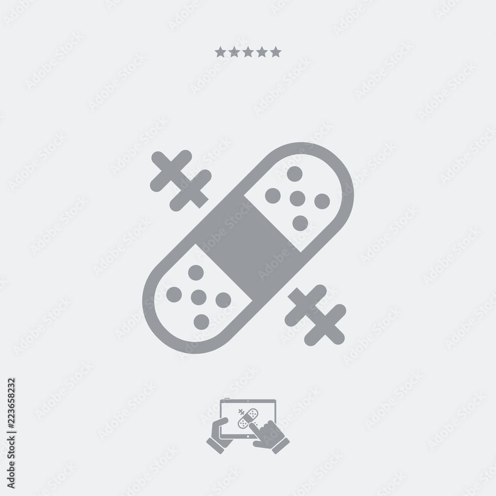 Scare and plaster - Vector web icon Scare and plaster - Vector web icon