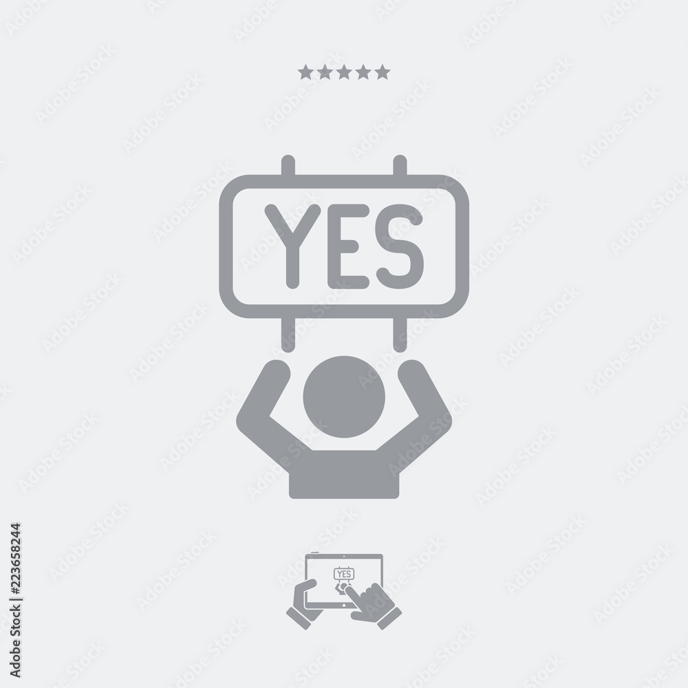 Approving concept - Vector web icon Approving concept - Vector web icon