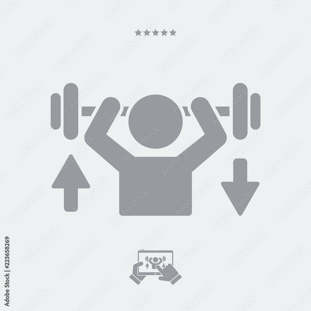 Gym training guide - Vector web icon Gym training guide - Vector web icon