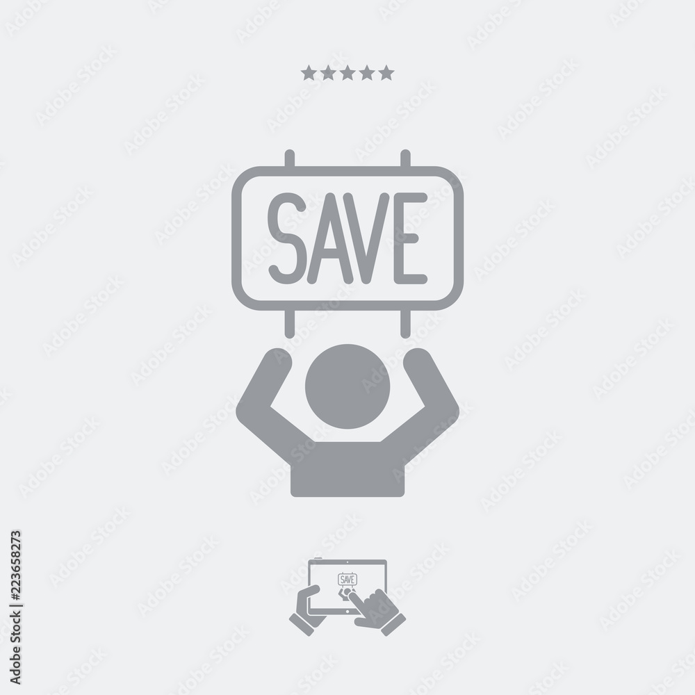 Environmentalists protest - Vector web icon Environmentalists protest - Vector web icon