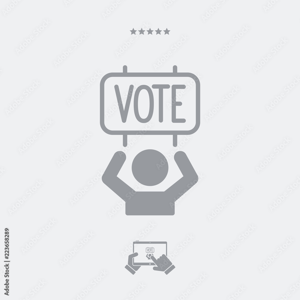 Electoral supporters - Vector web icon Electoral supporters - Vector web icon