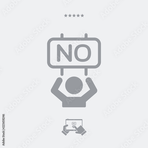 Negation concept - Vector web icon