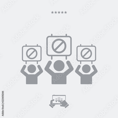 Protest for the stop - Vector web icon