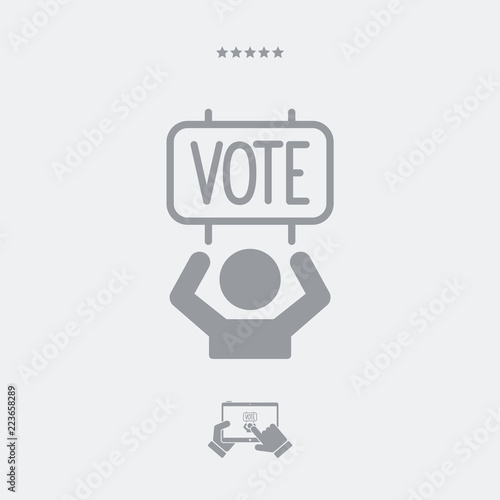 Electoral supporters - Vector web icon