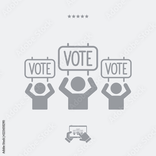 Electoral supporters - Vector web icon