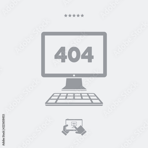 Error 404 - File not found - Vector web icon
