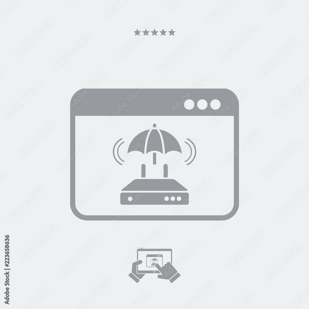 Router protection - Vector web icon Router protection - Vector web icon