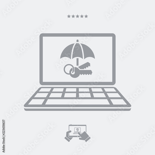 Protected access - Vector web icon