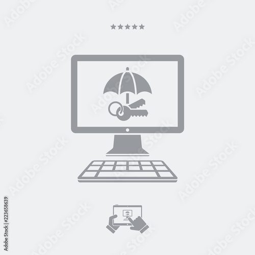 Protected access - Vector web icon