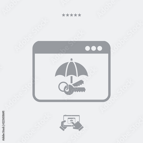 Protected access - Vector web icon