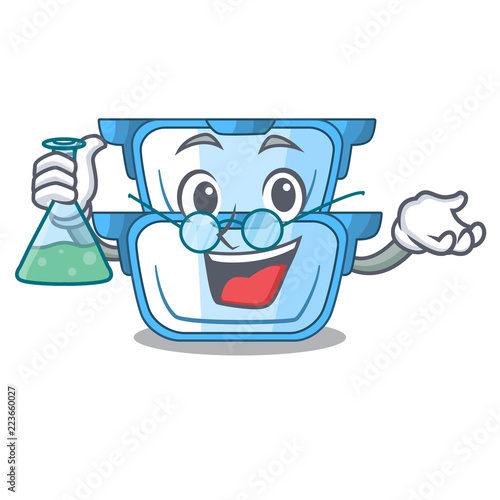 Professor double boiler character for the steaming food