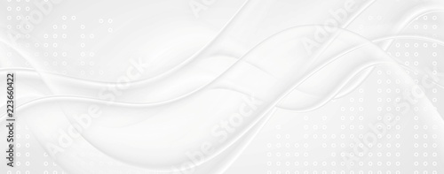 White grey abstract soft smooth waves background