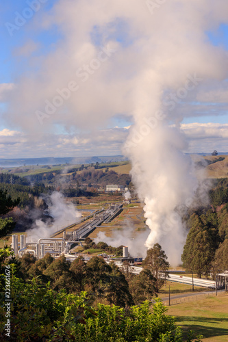 Wairakei geothermal power station pipeline steam