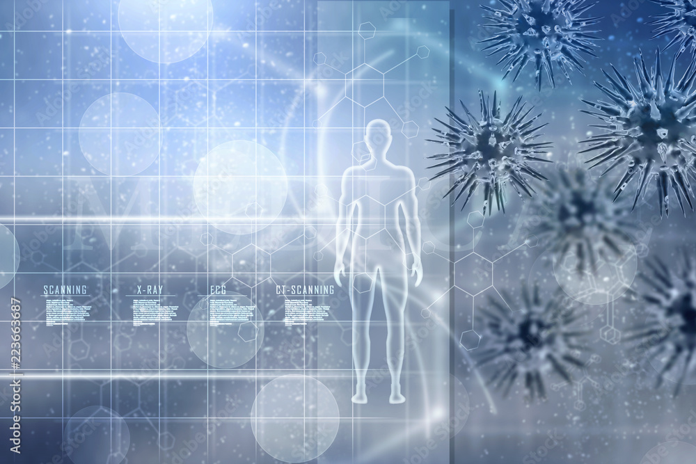 3d rendering Virus bacteria cells background 3d rendering Virus bacteria cells background