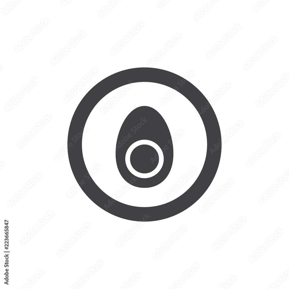 Egg yolk in a circle vector icon. filled flat sign for mobile concept and web design. Solid icon. Symbol, logo illustration. Pixel perfect vector graphics Egg yolk in a circle vector icon. filled flat sign for mobile concept and web design. Solid icon. Symbol, logo illustration. Pixel perfect vector graphics