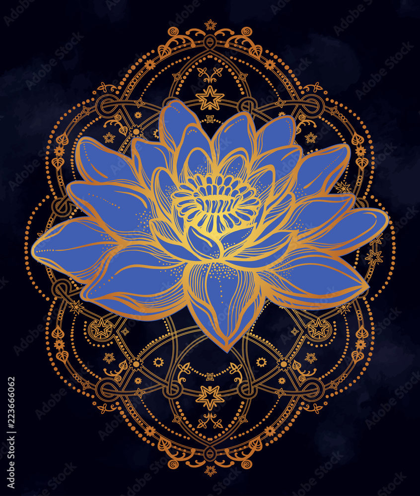 Beautiful boho lotus flower. Beautiful boho lotus flower.