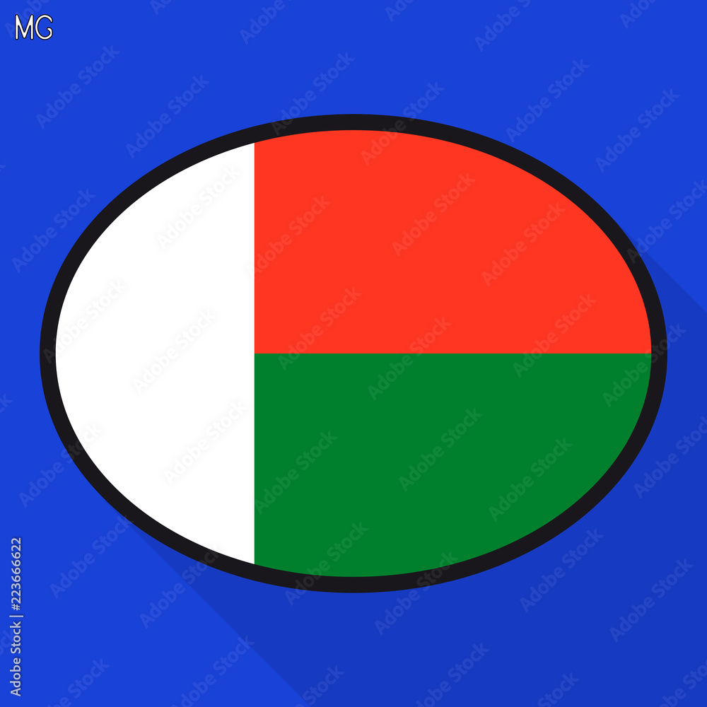 Madagascar flag speech bubble, social media communication sign, flat business oval icon. Madagascar flag speech bubble, social media communication sign, flat business oval icon.