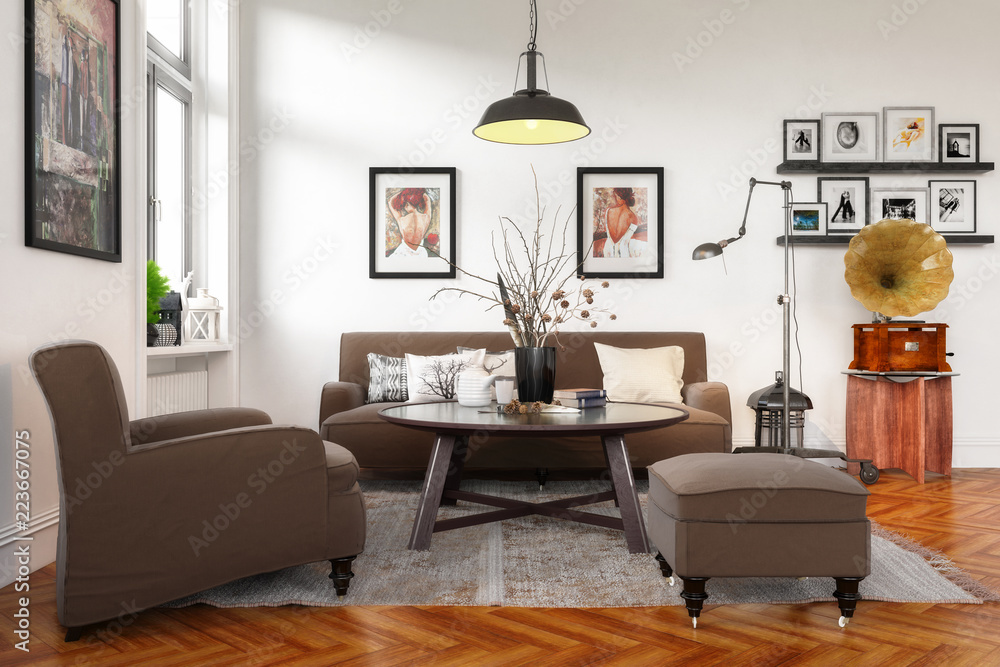 Fototapeta premium Modern Retro Style Furnishing