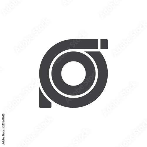 Watering hose vector icon. filled flat sign for mobile concept and web design. Hosepipe simple solid icon. Symbol, logo illustration. Pixel perfect vector graphics