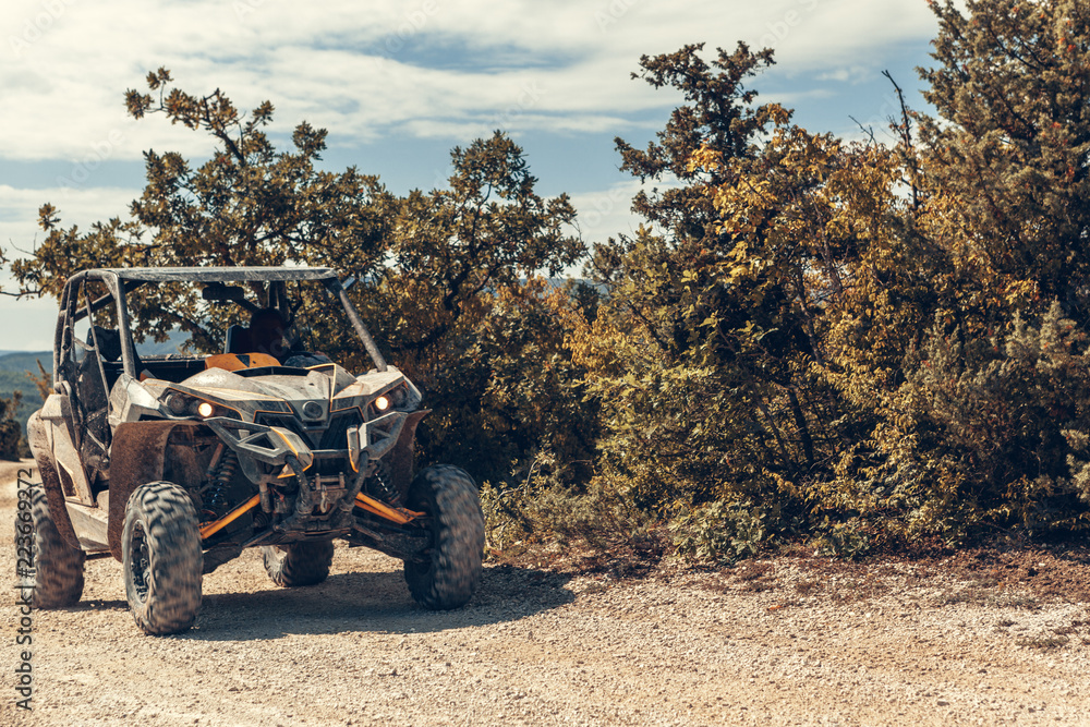 Fototapeta premium A trip on the ATV