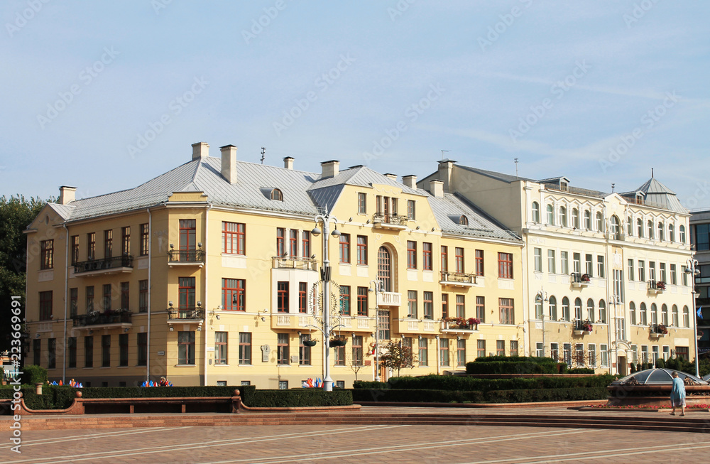 The capital of the Republic of Belarus. - Minsk city. Independence Square.