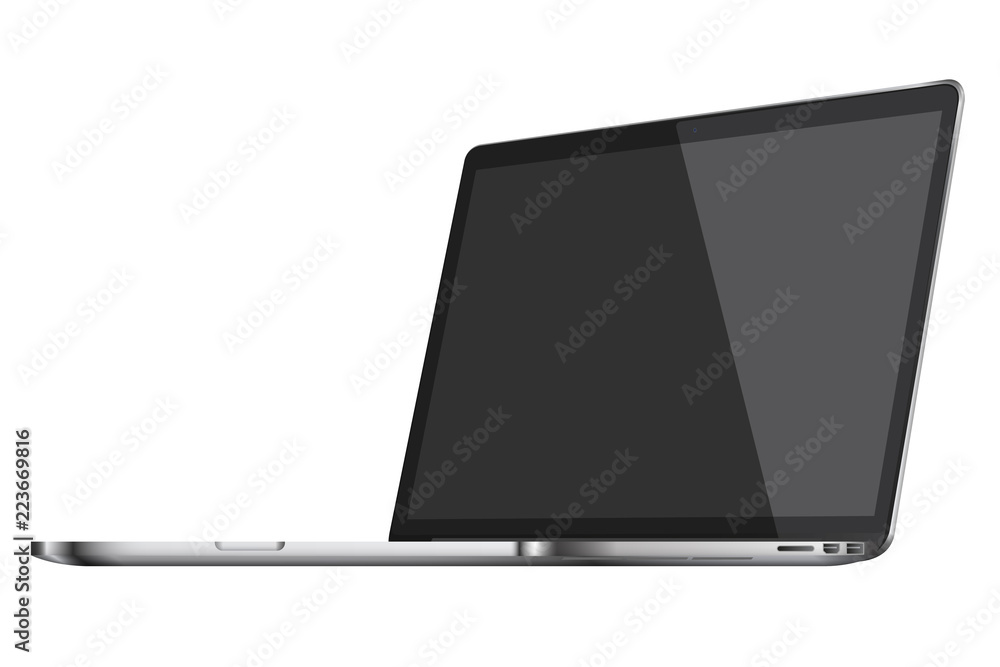 Modern glossy laptop isolated on white background. Modern glossy laptop isolated on white background.