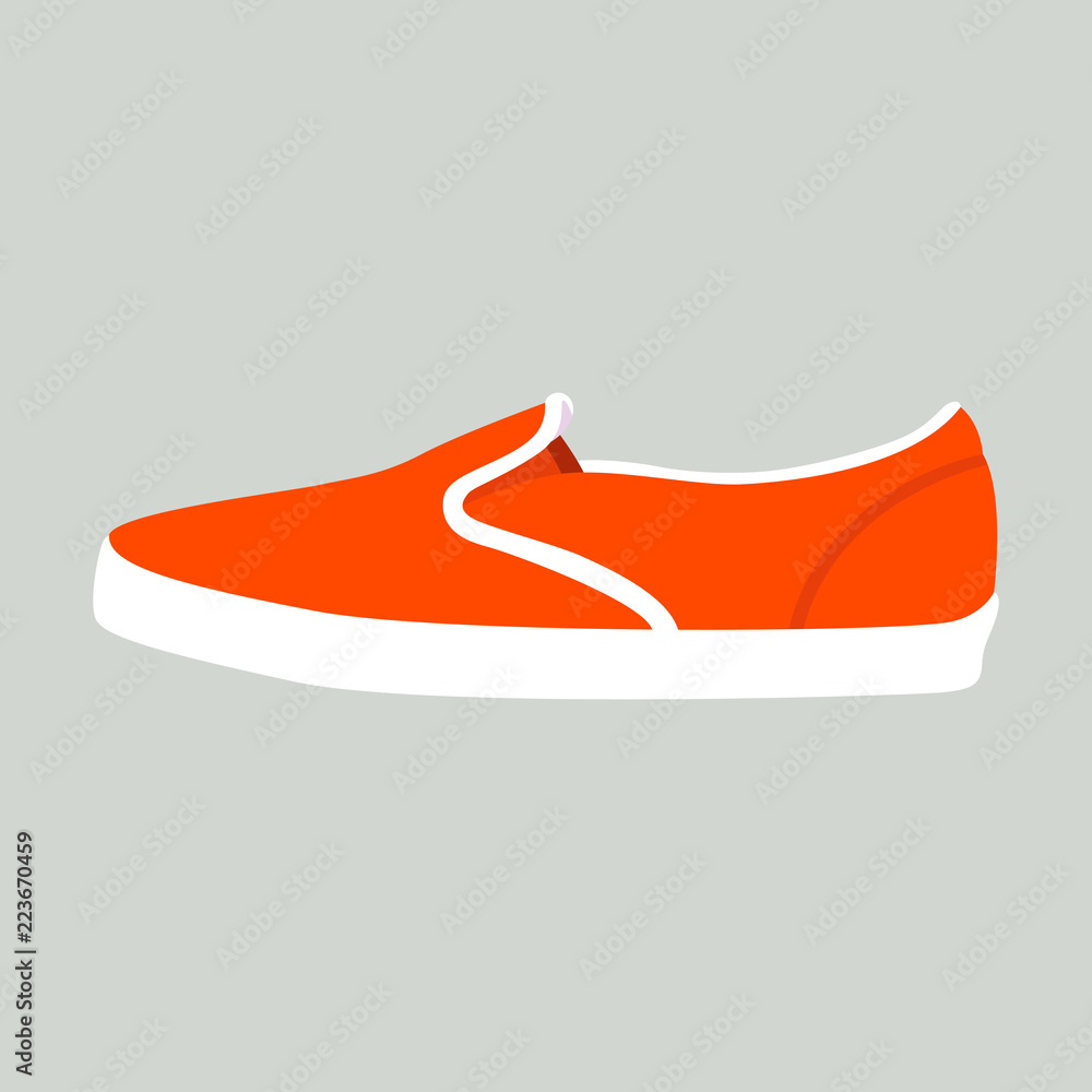 red sneakers vector illustration flat style front red sneakers vector illustration flat style front