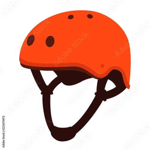 children's bicycle helmet vector illustration flat style front 