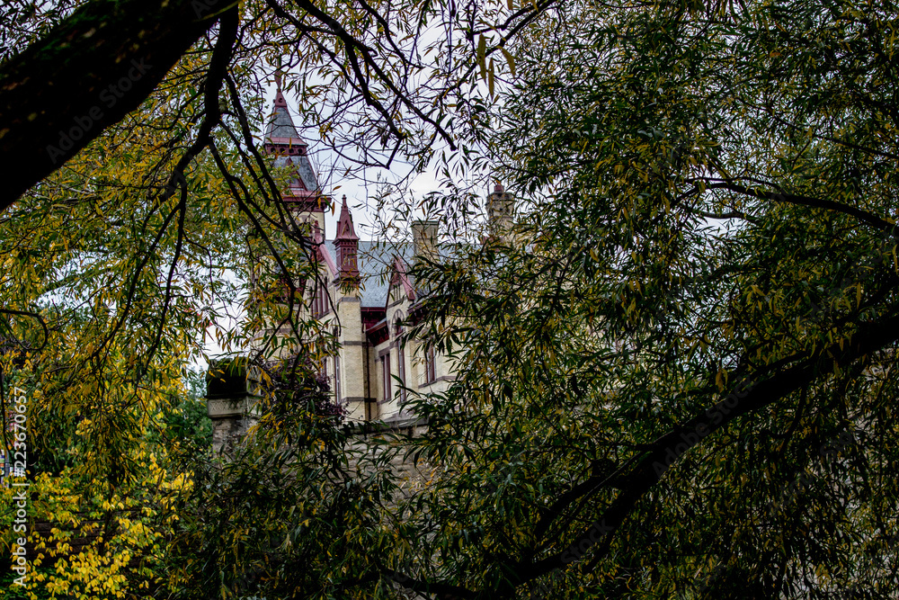 Looking at the Church from Inside a Park