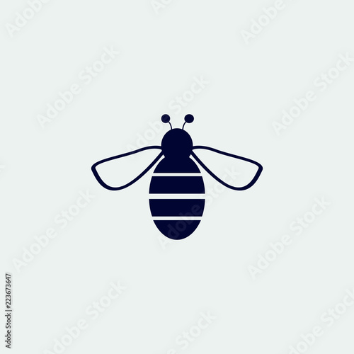 bee icon, vector illustration. flat icon