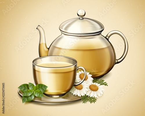 Chamomile flower tea