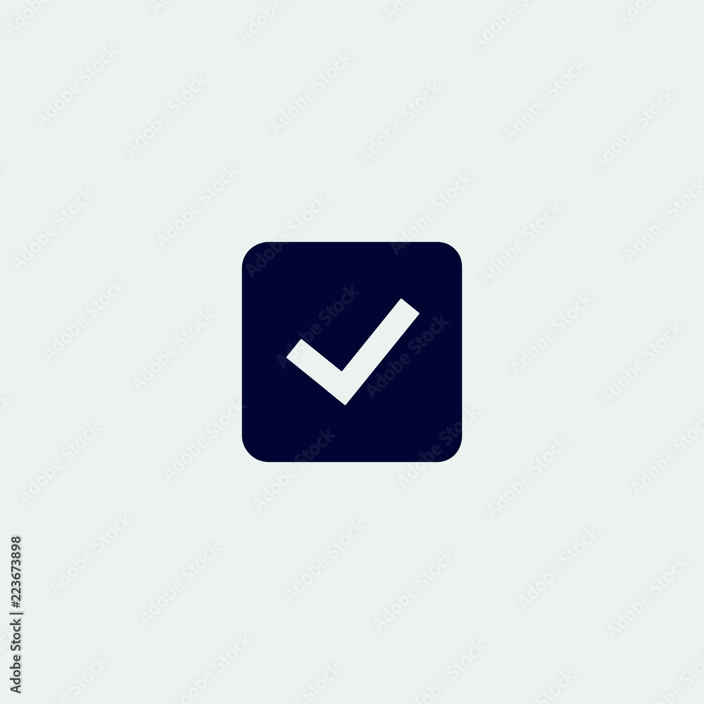 check mark icon, vector illustration. flat icon check mark icon, vector illustration. flat icon