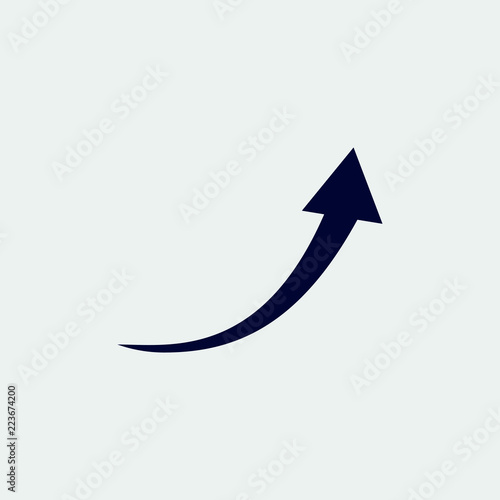 curve arrow icon, vector illustration. flat icon