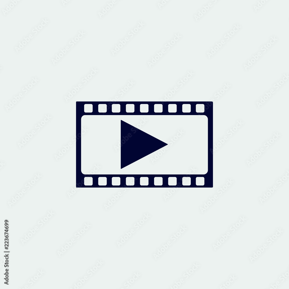 Fototapeta premium film icon, vector illustration. flat icon