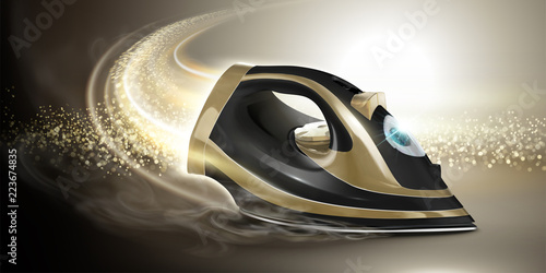 Iron with glittering tail effect