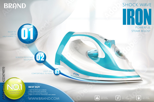 Ironing advertisement design