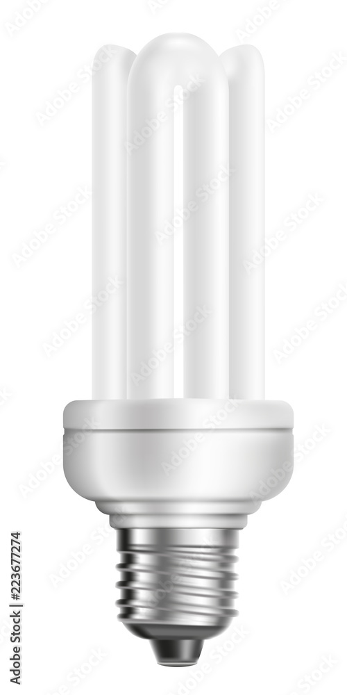 Fluorescent energy saving light bulb. Fluorescent energy saving light bulb.