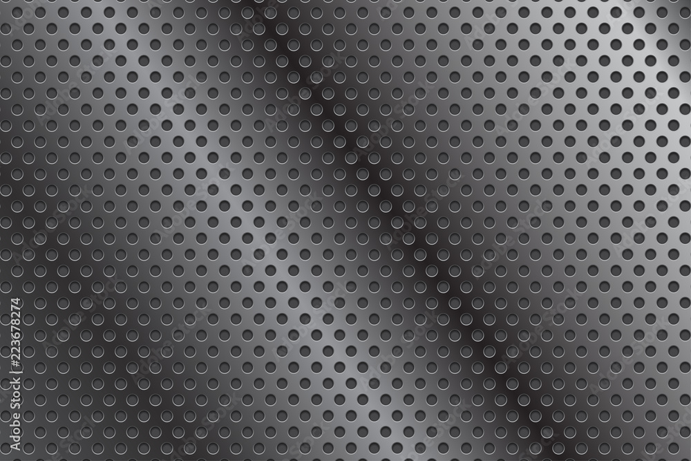 Naklejka premium Metal perforated background