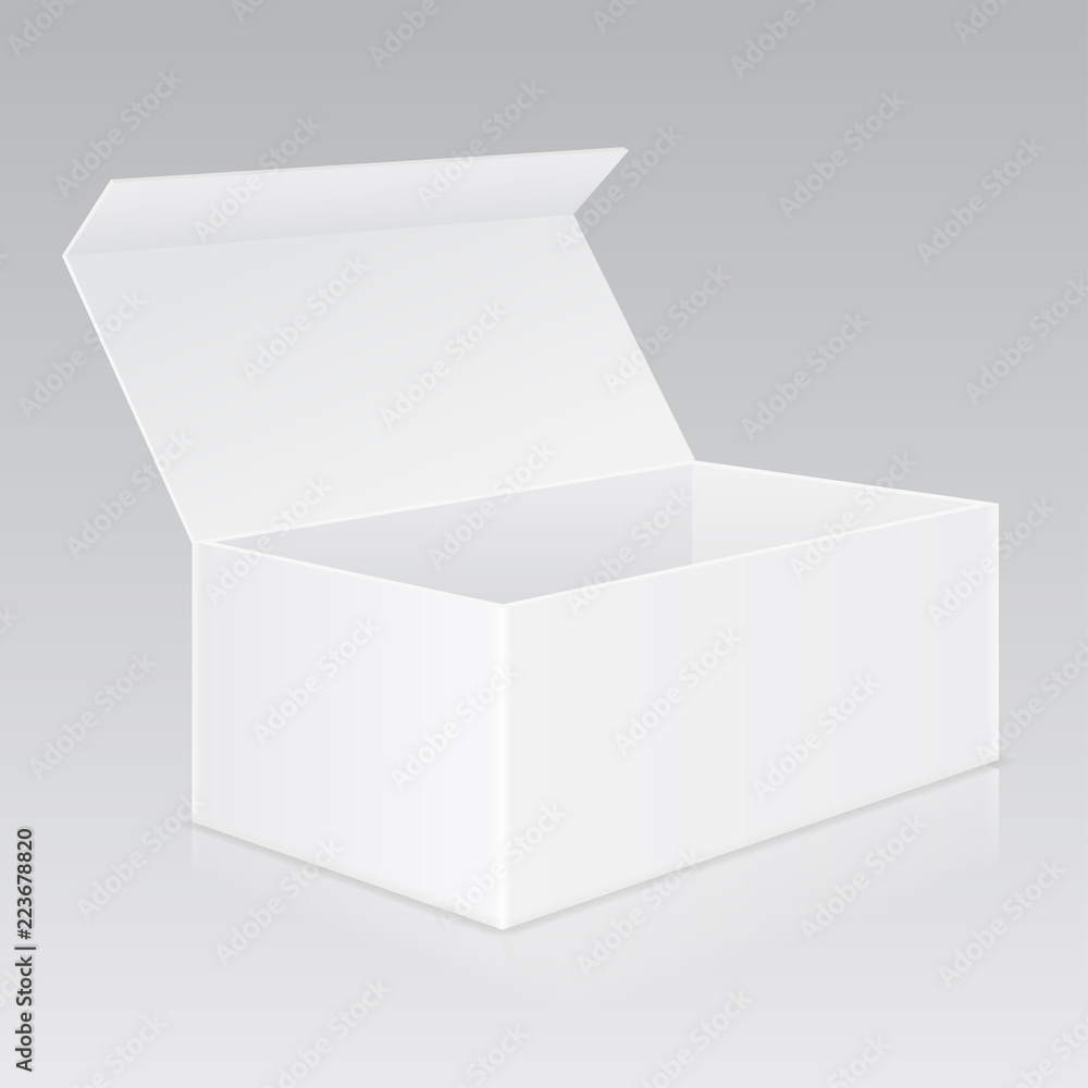 Open white box mockup Open white box mockup