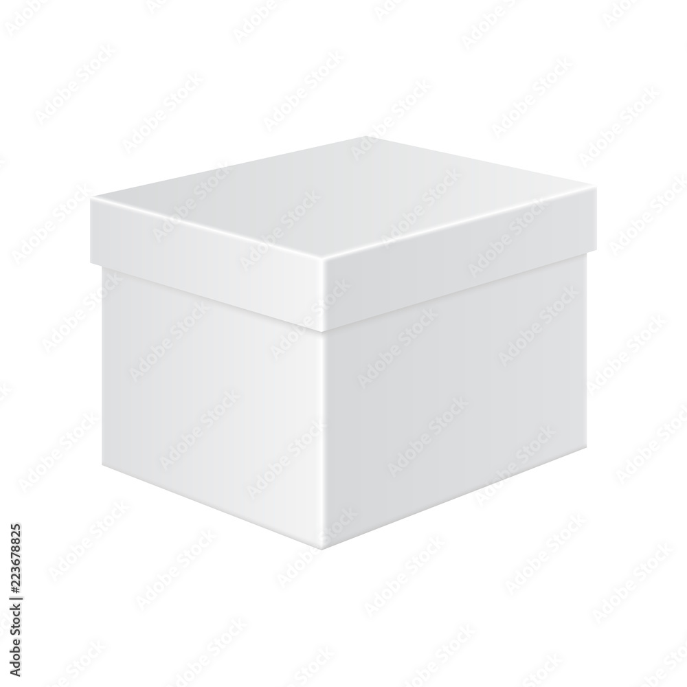 Box mockup. White template Box mockup. White template