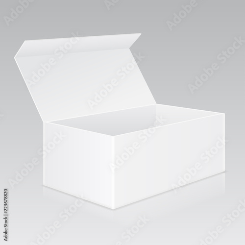 Open white box mockup