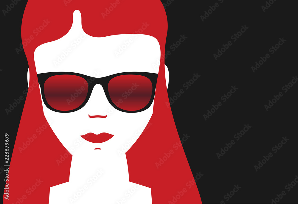 Abstract portrait of young girl. Vector illustration Abstract portrait of young girl. Vector illustration