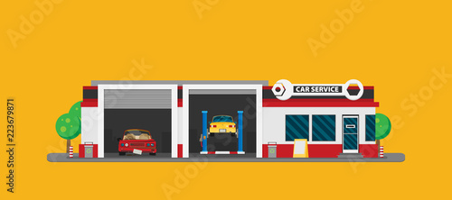 Vector Car Service flat.
