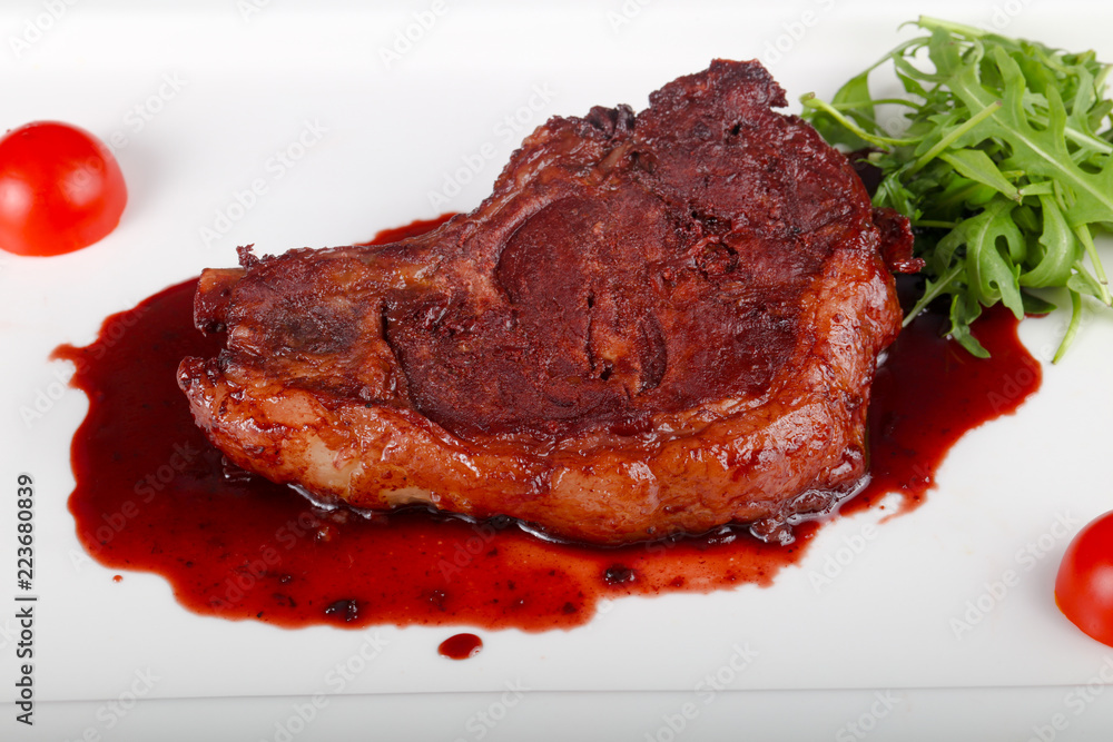 Steak with berry sauce Steak with berry sauce