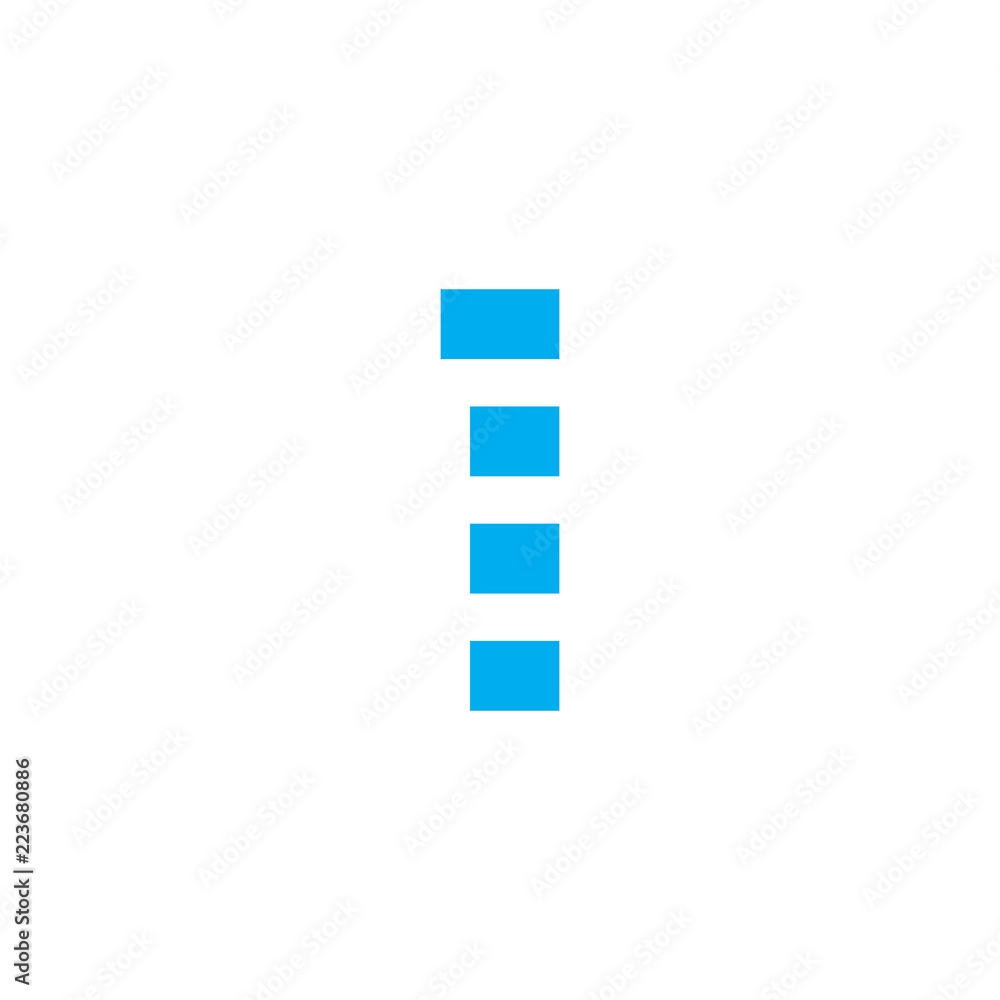 Vector Logo Letter I Blue Stripes Vector Logo Letter I Blue Stripes