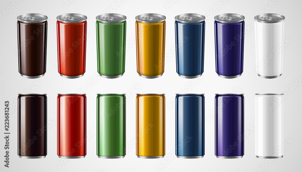 Colorful aluminum cans Colorful aluminum cans