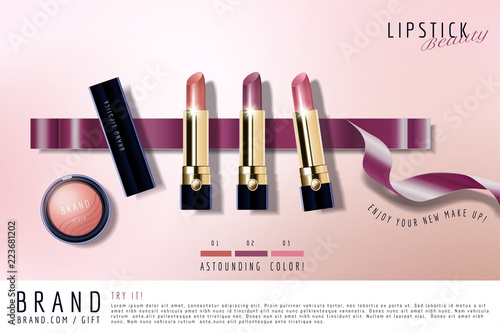 Luxury lipstick ads